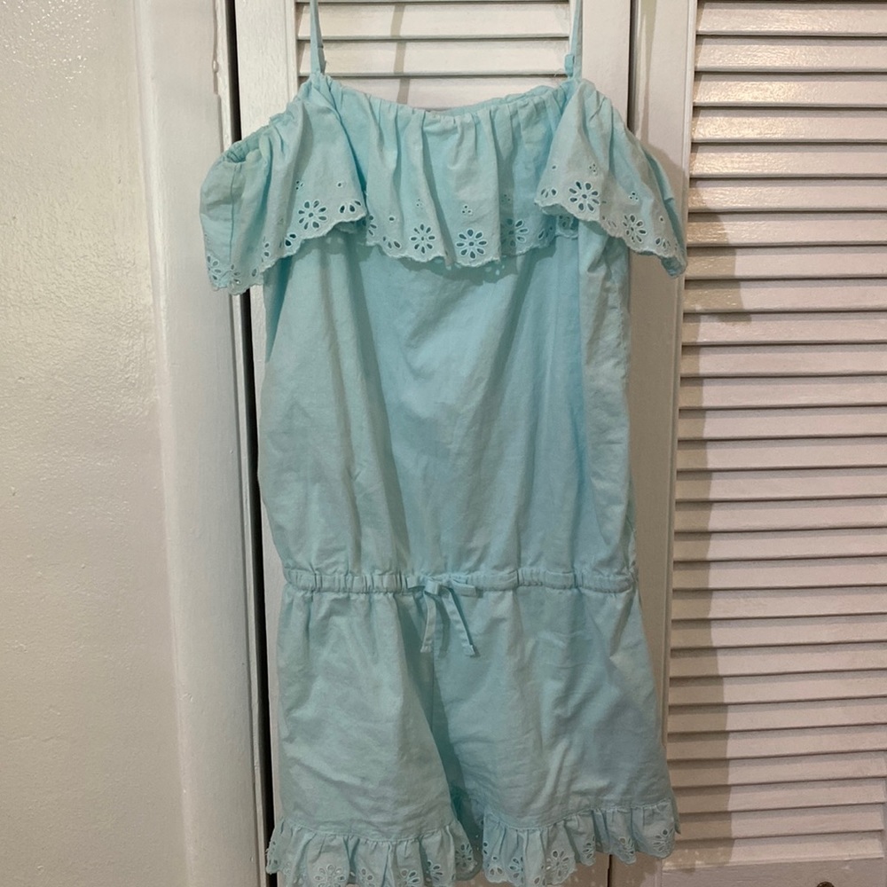 Light blue girls Polo romper